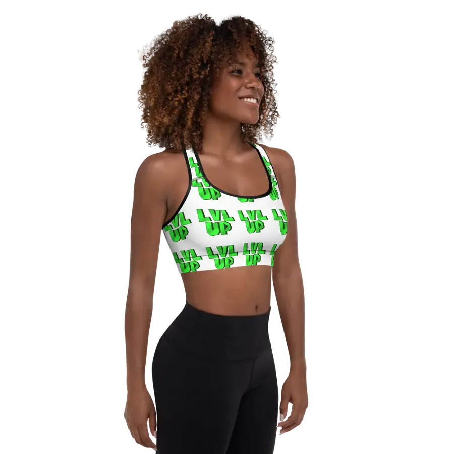 LVL UP White Sports Bra product image (4)