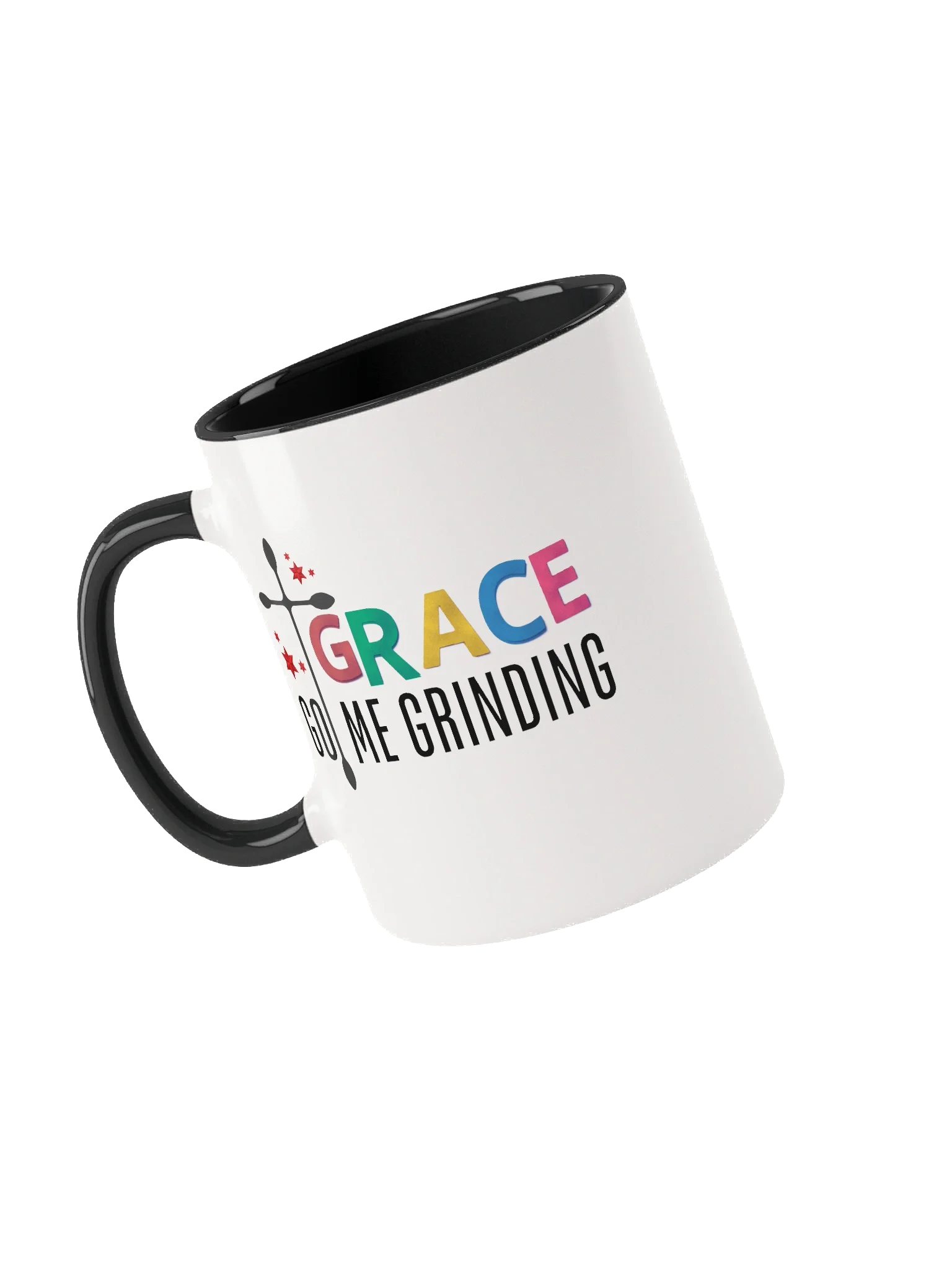 Grace Got Me Grinding Christian Double-Tone Mug | Faith Hustle Coffee Cup | Inspirational Gift for Women of Faith product image (12)
