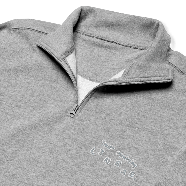 *not* mentally linear. (grey bubble design) embroidered quarter zip product image (6)