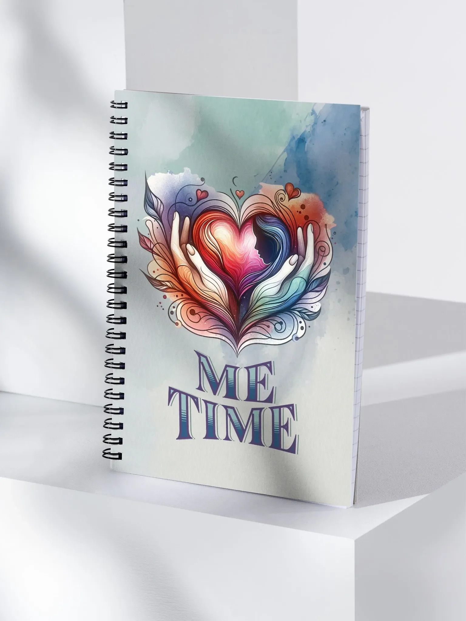 Floral Heart Watercolor 'Me Time' Journal Notebook product image (6)