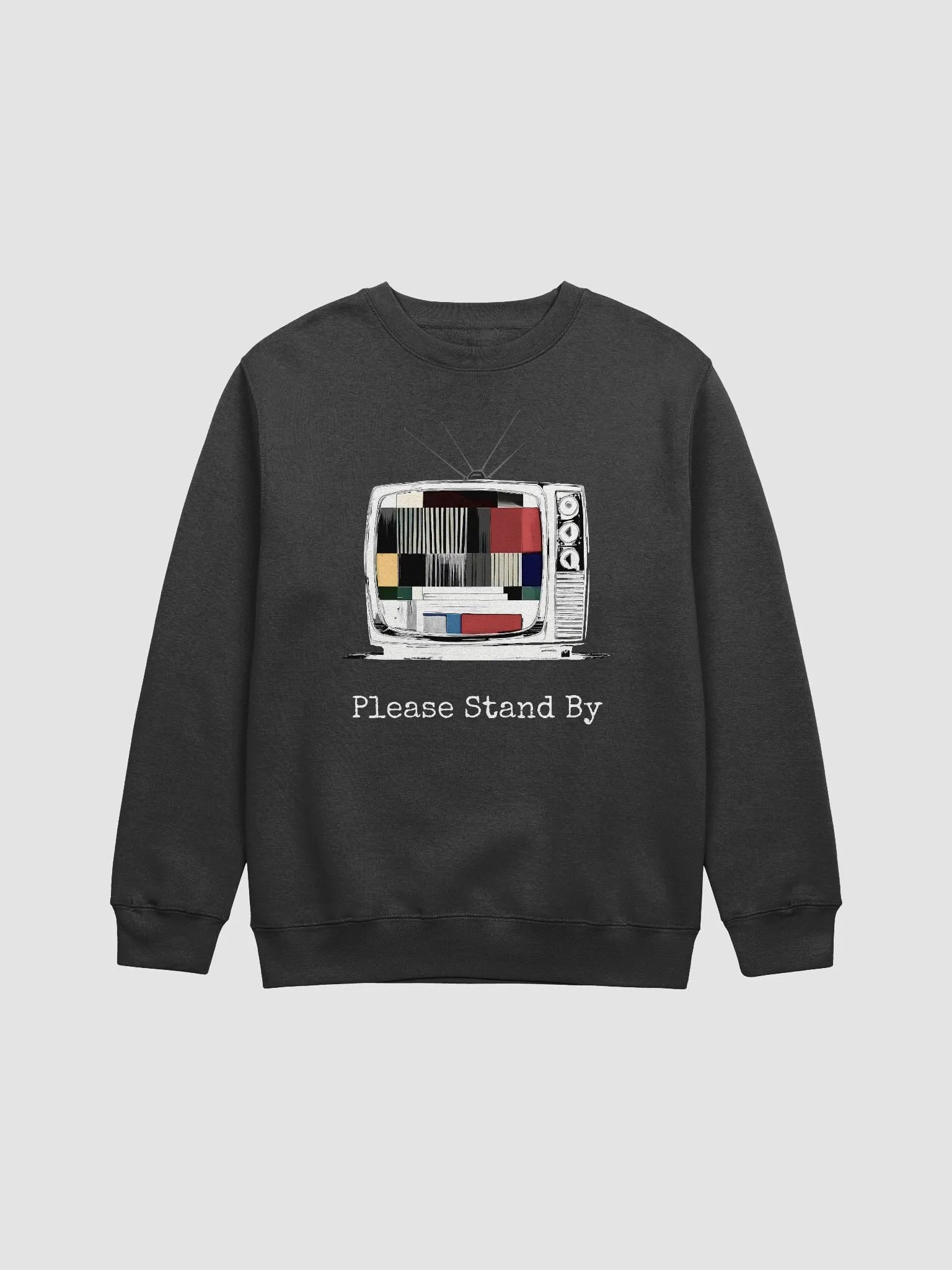 Please Stand By TV Pattern 80's Era Comfy Unisex Sweatshirt product image (1)