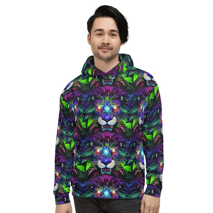 Jungle Rave Lion All Over Hoodie product image (2)
