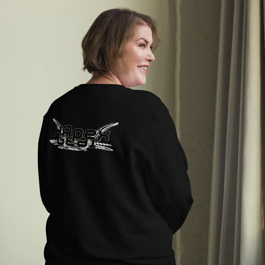 Unisex Organic Sweatshirt - Black HApex Gear Black Logo product image (12)