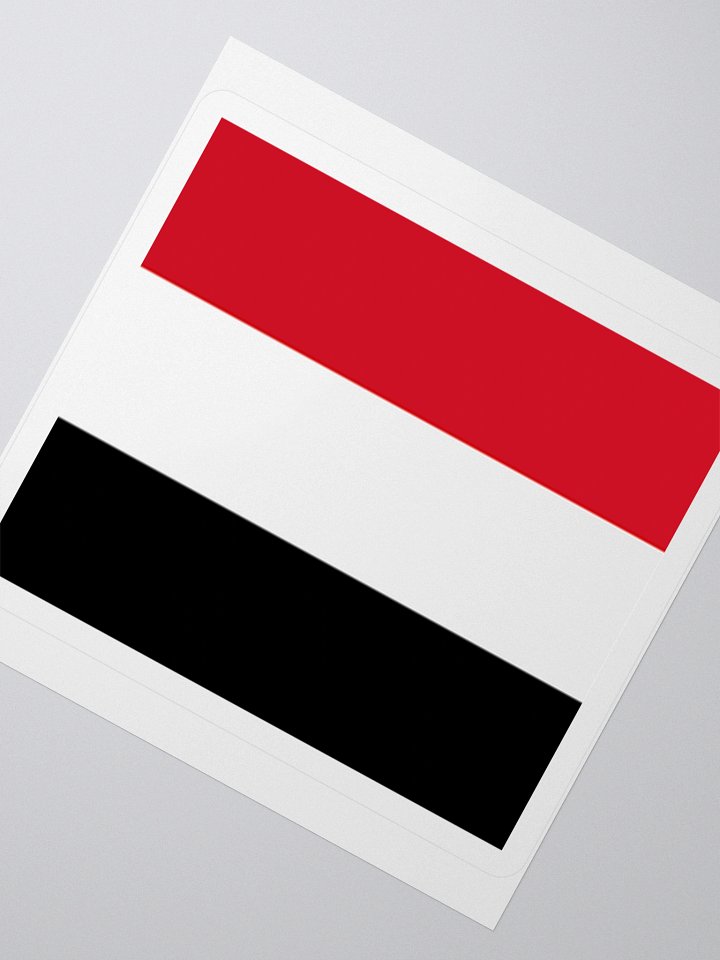 Yemen Flag Sticker | Star and Triangle Design | Durable Vinyl | 3 Sizes product image (6)