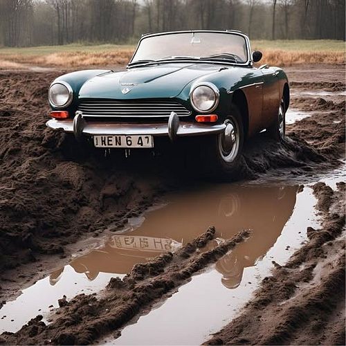When your escape plan involves a sleek Jensen Healy, but Mother Nature says, 
