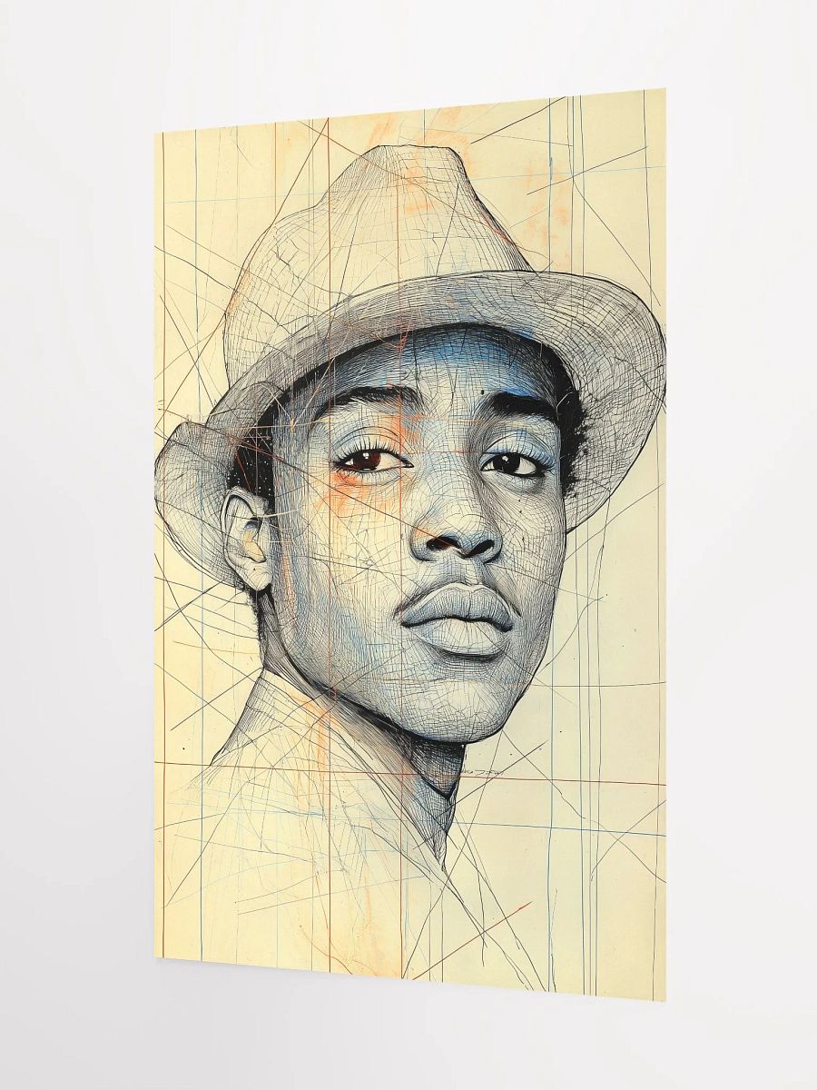 Effortless Charm: Minimalist Portrait of a Young Man in a Hat product image (3)