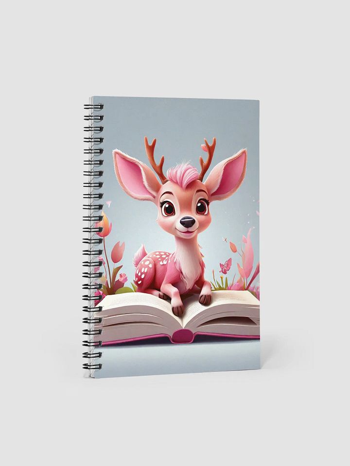 pink deer or fawn with flower and book product image (1)