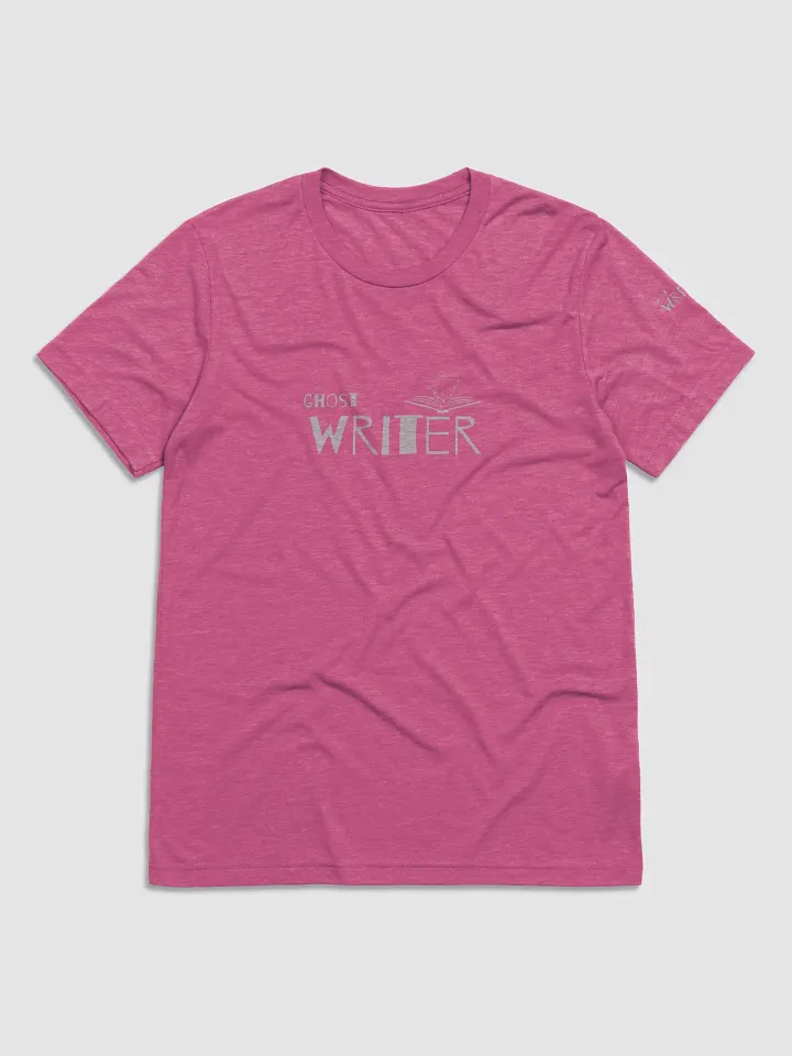 Ghost Writer Silver Text Spook Book Triblend T-shirt product image (3)