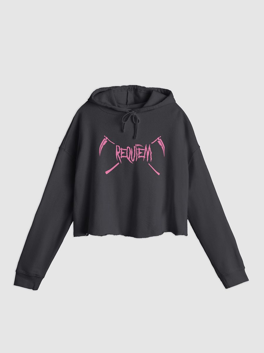 Requiem Black & Pink Crop Hoodie product image (1)