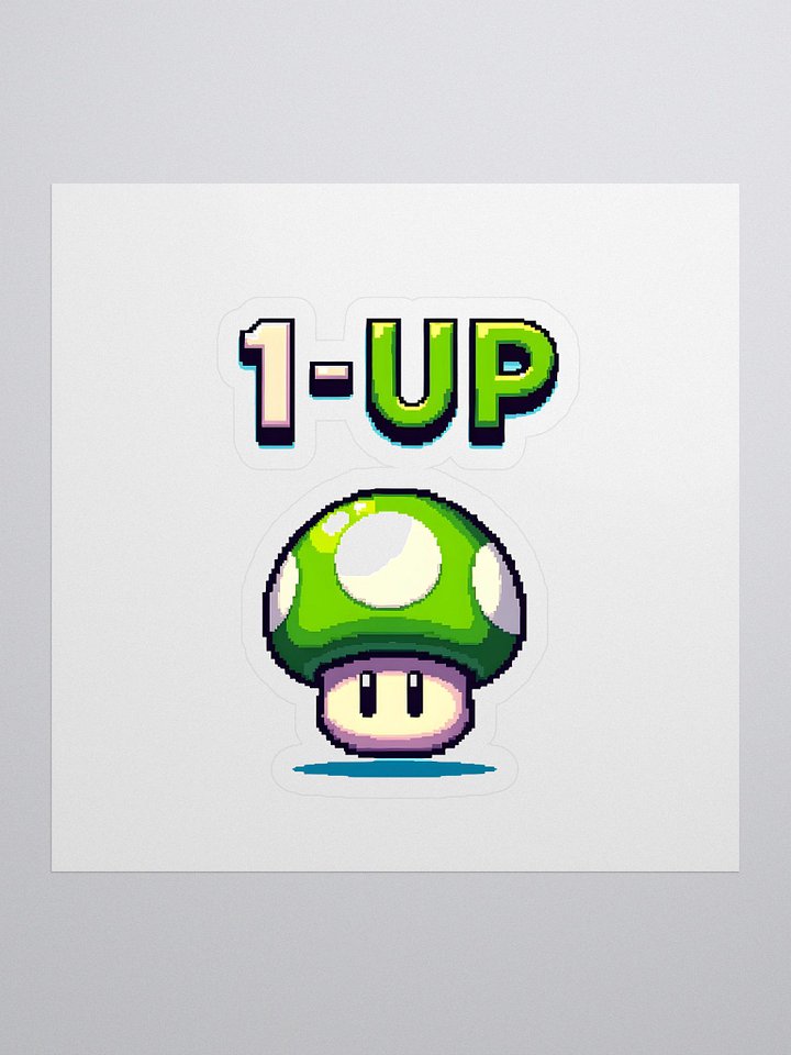 1-UP Mushroom Kiss Cut Stickers product image (1)