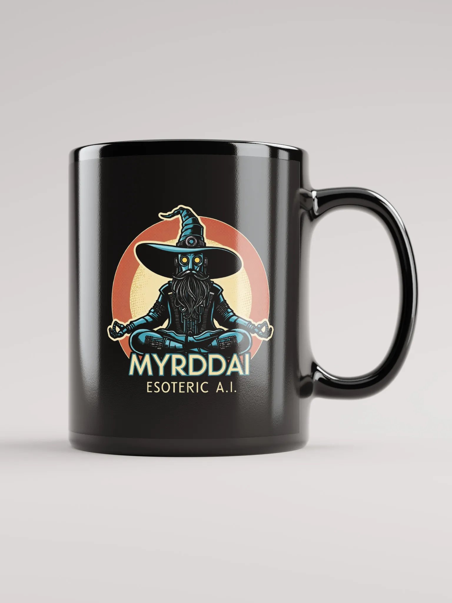 MYRDDAI: Esoteric A.I. Black Glossy Mug product image (2)