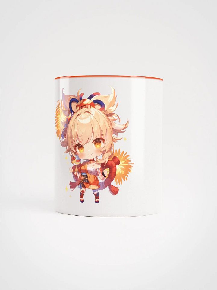 Yoimiya Genshin Impact Ceramic Mug – Orange Handle & Interior product image (1)