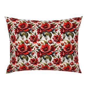 Seamless Pattern - Painted Red Roses on White product image (6)