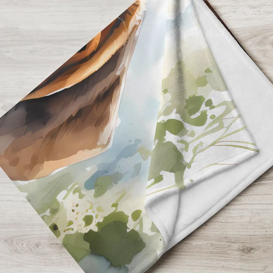 Beagle Dog Cute Puppy Floral Design Throw Blanket product image (8)