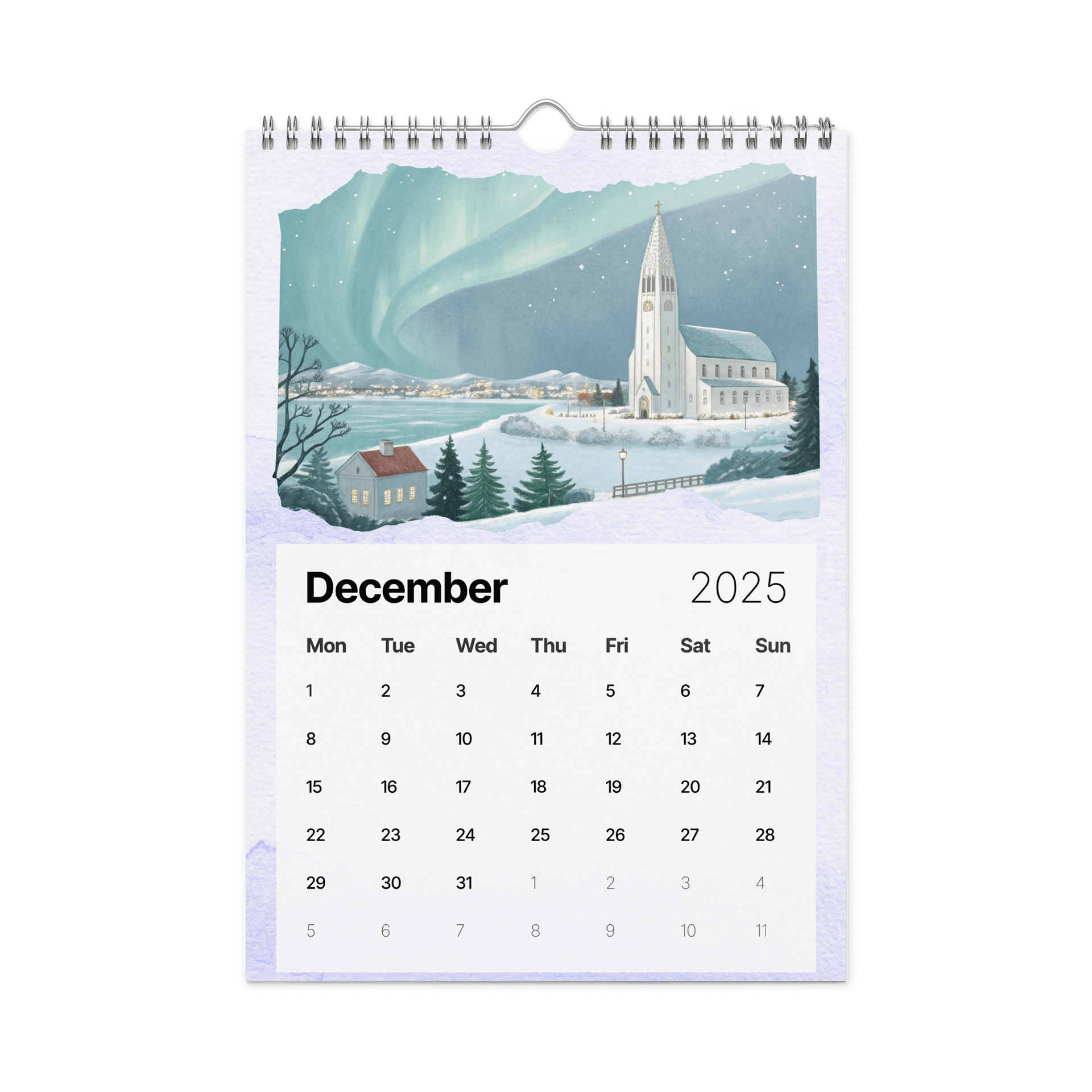 WORLD CAPITALS WATERCOLOR WALL CALENDAR 2026 product image (4)