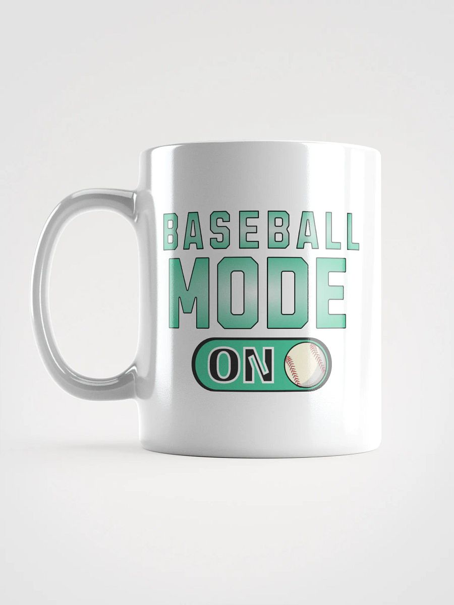 Baseball Mode On White Glossy Mug product image (1)