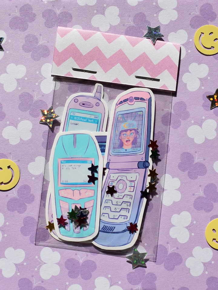 Y2K Phones | Vinyl Sticker Pack product image (1)