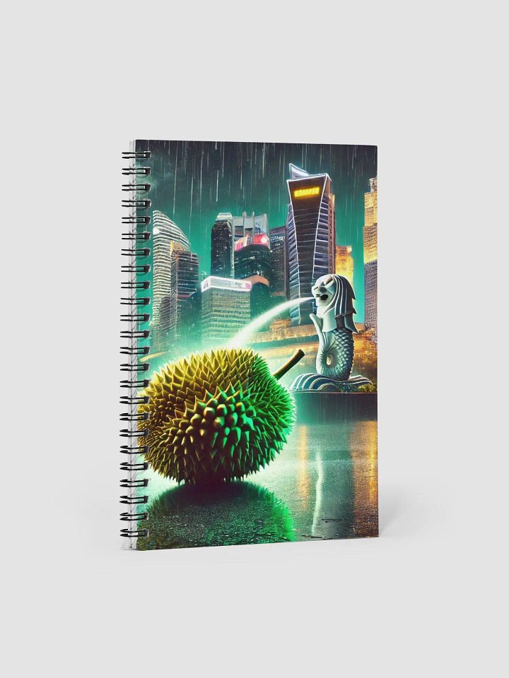 Singapore Heritage Spiral Notebook – Durian, Merlion & Skyline Elegance product image (1)