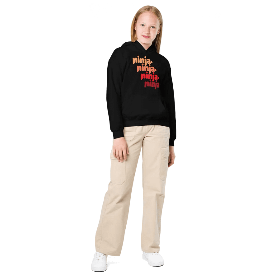 Orange Quad Ninja Kids Hoodie product image (3)
