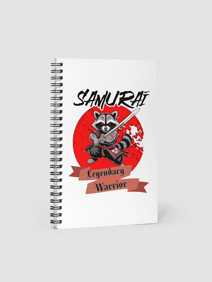 Samurai Legendary Warrior Raccoon Spiral Notebook product image (2)