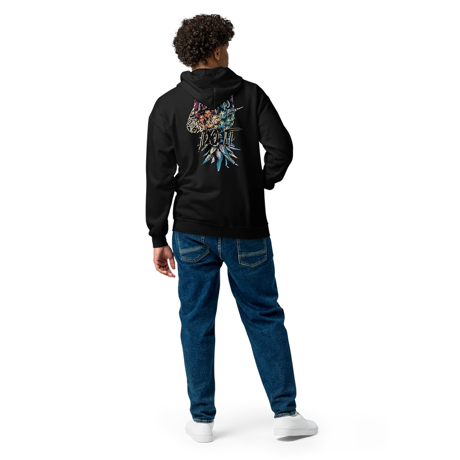 Let's Do It Swoosh Graffity Styled Upside-Down Pineapple Zip Front Hoodie product image (44)