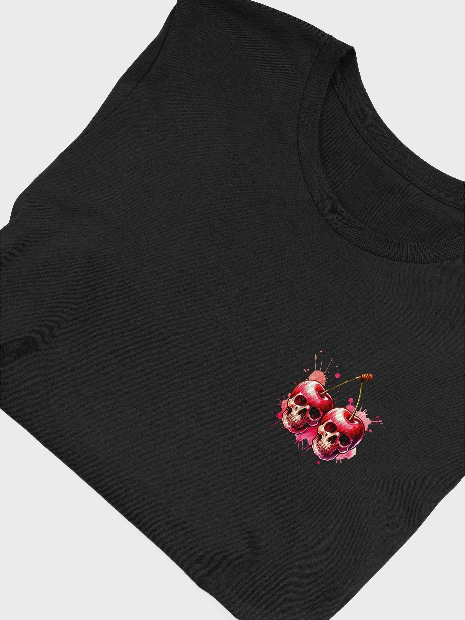 Skull Cherry Connection T-Shirt On Pocket Area Design product image (30)