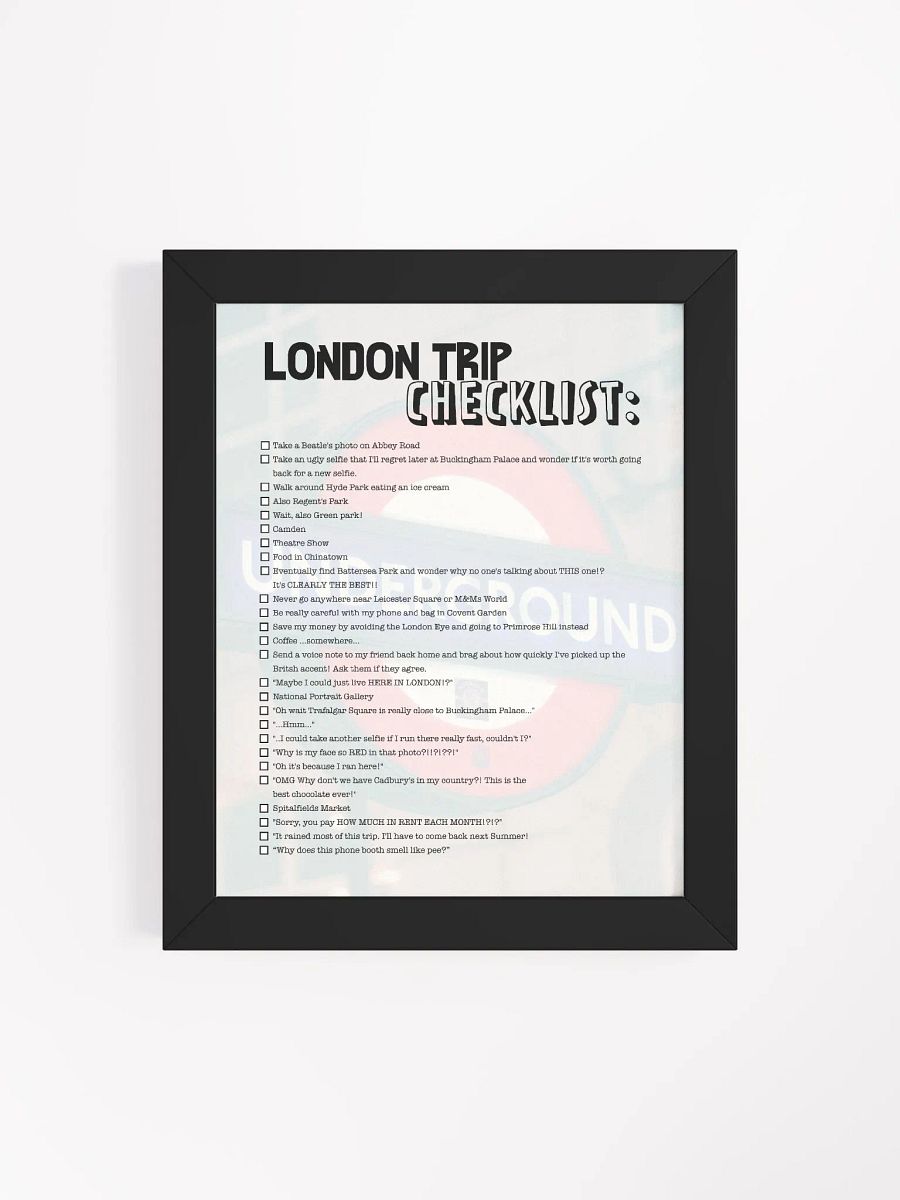 London Trip Checklist! product image (10)