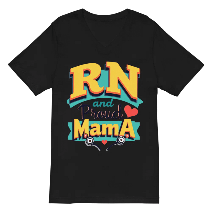 RN and Proud Mama Graphic V-Neck Tee product image (3)