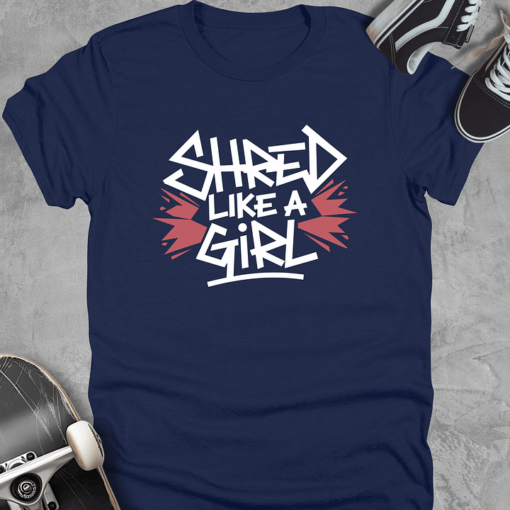 Shred like a girl, Youth Skateboarding t-shirt for girls, Girs T-shirt product image (2)