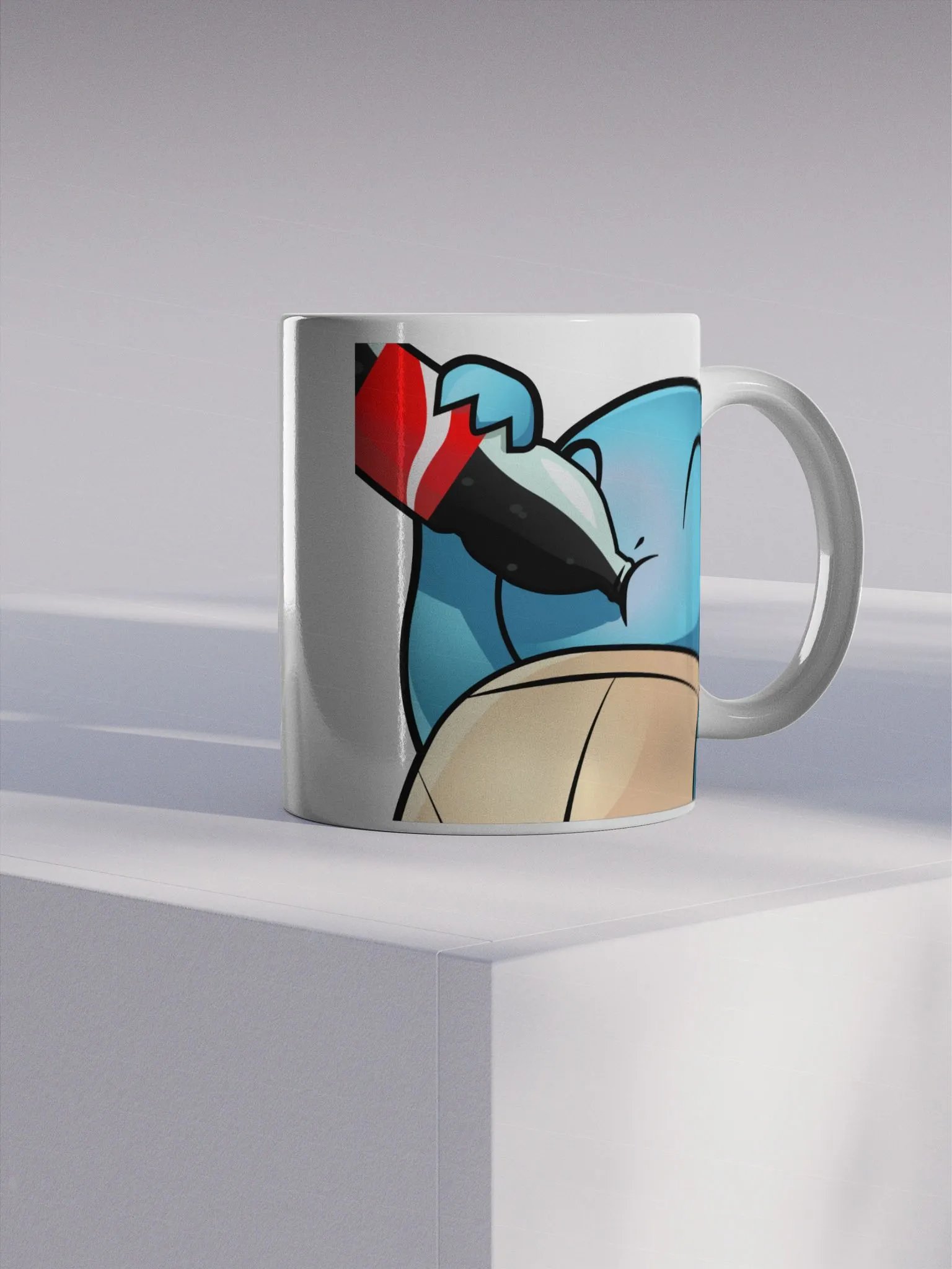 [AECORONA10] White glossy mug 2 product image (4)