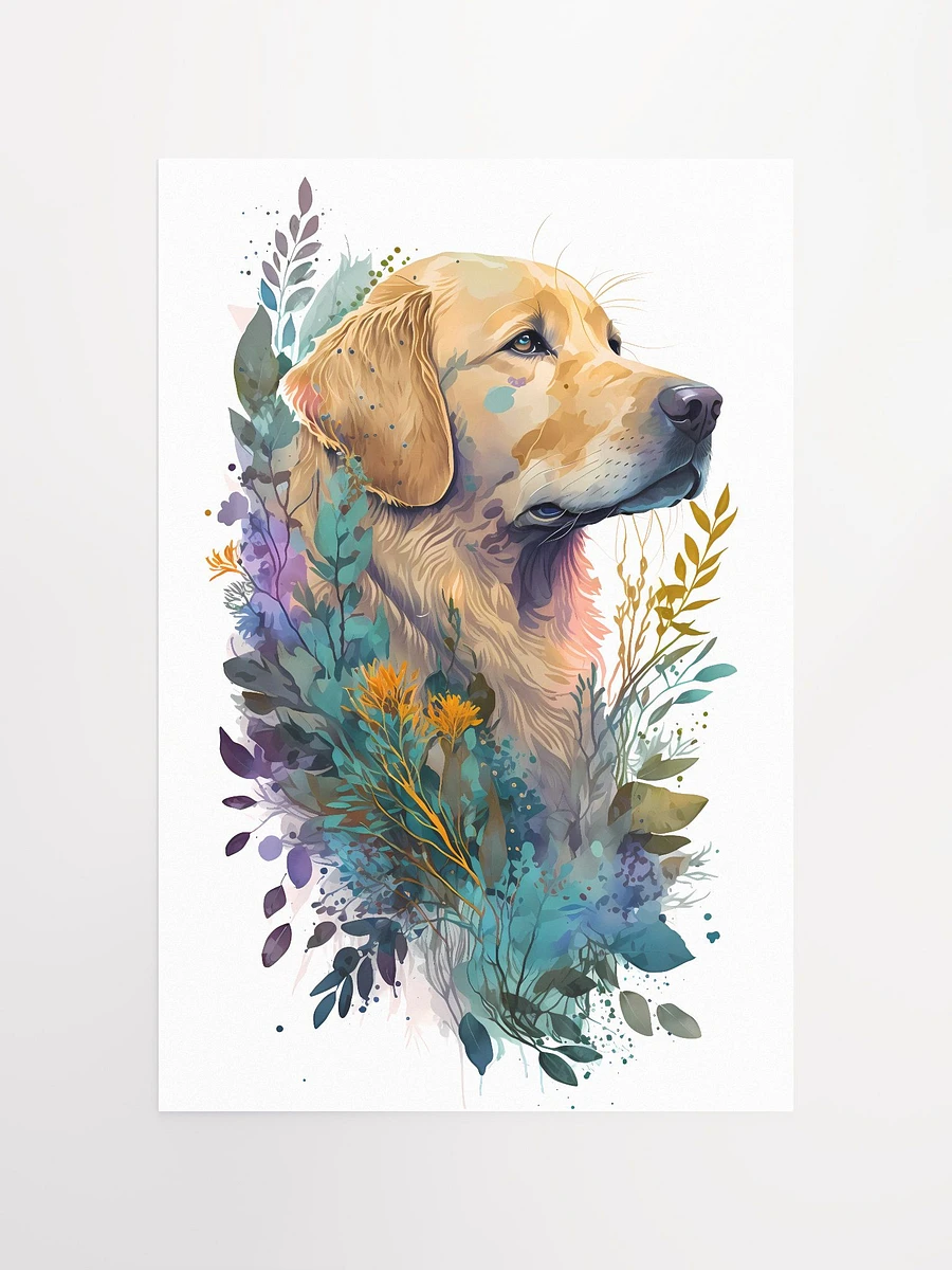 Dog with Spring Summer Flowers Matte Poster product image (6)
