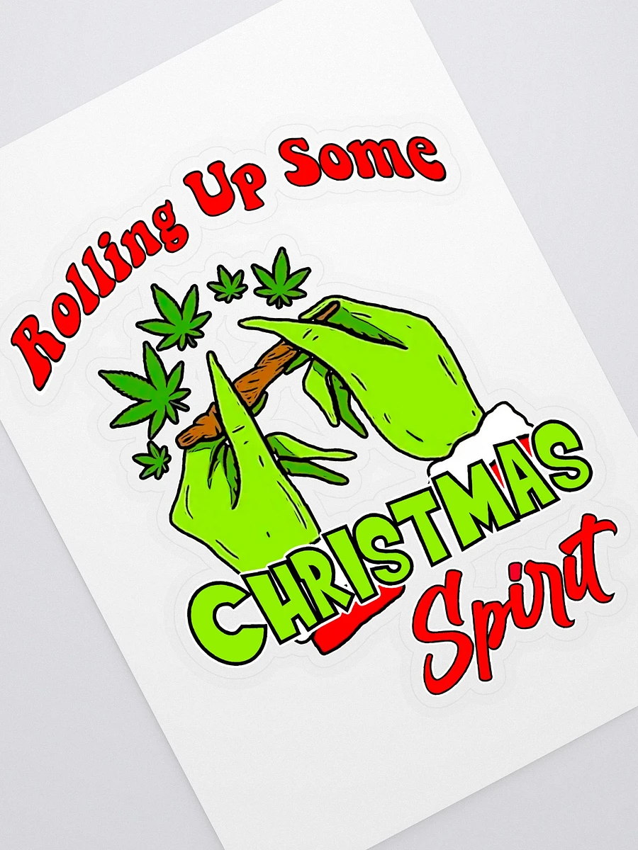 Rolling Up Some Christmas Spirit Sticker 5.75