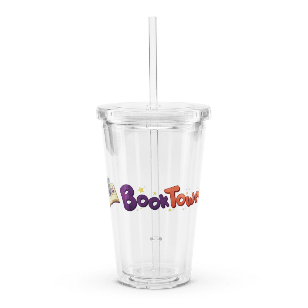 Booktower Logo Clear Cup with Straw product image (1)