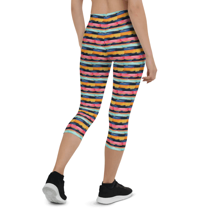 Neuro Diversity Colorful Stripes Capris product image (2)