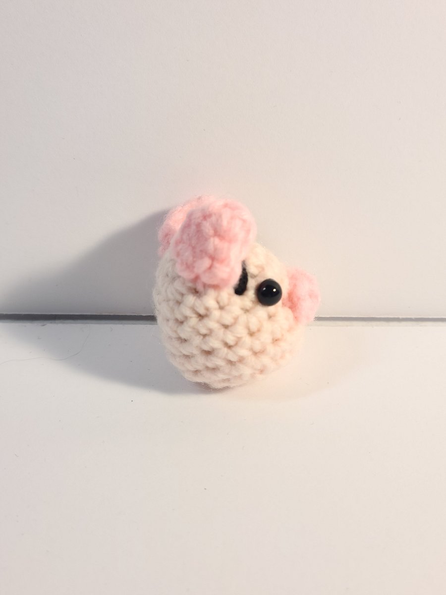 Handmade Amigurumi Mini Pig Head Stuffed Animal product image (4)