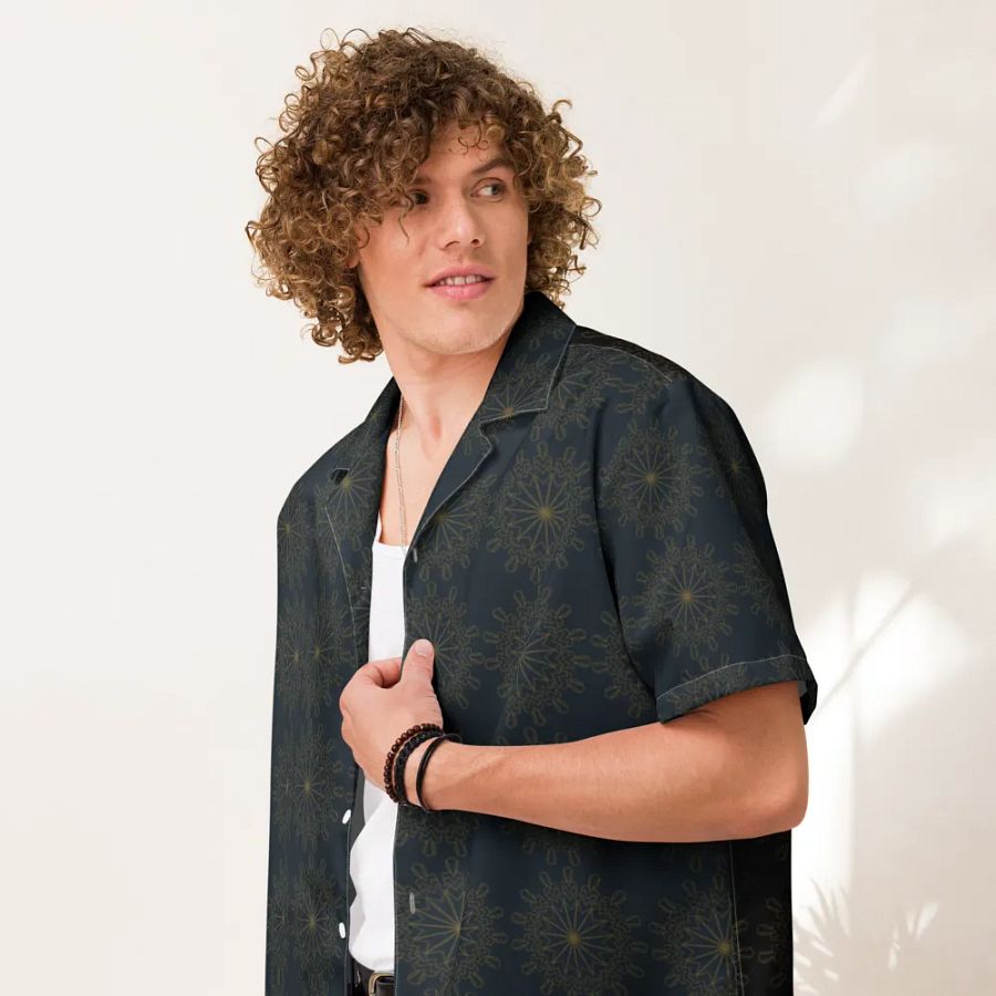 Celestial Bloom Hawaiian Shirt product image (7)