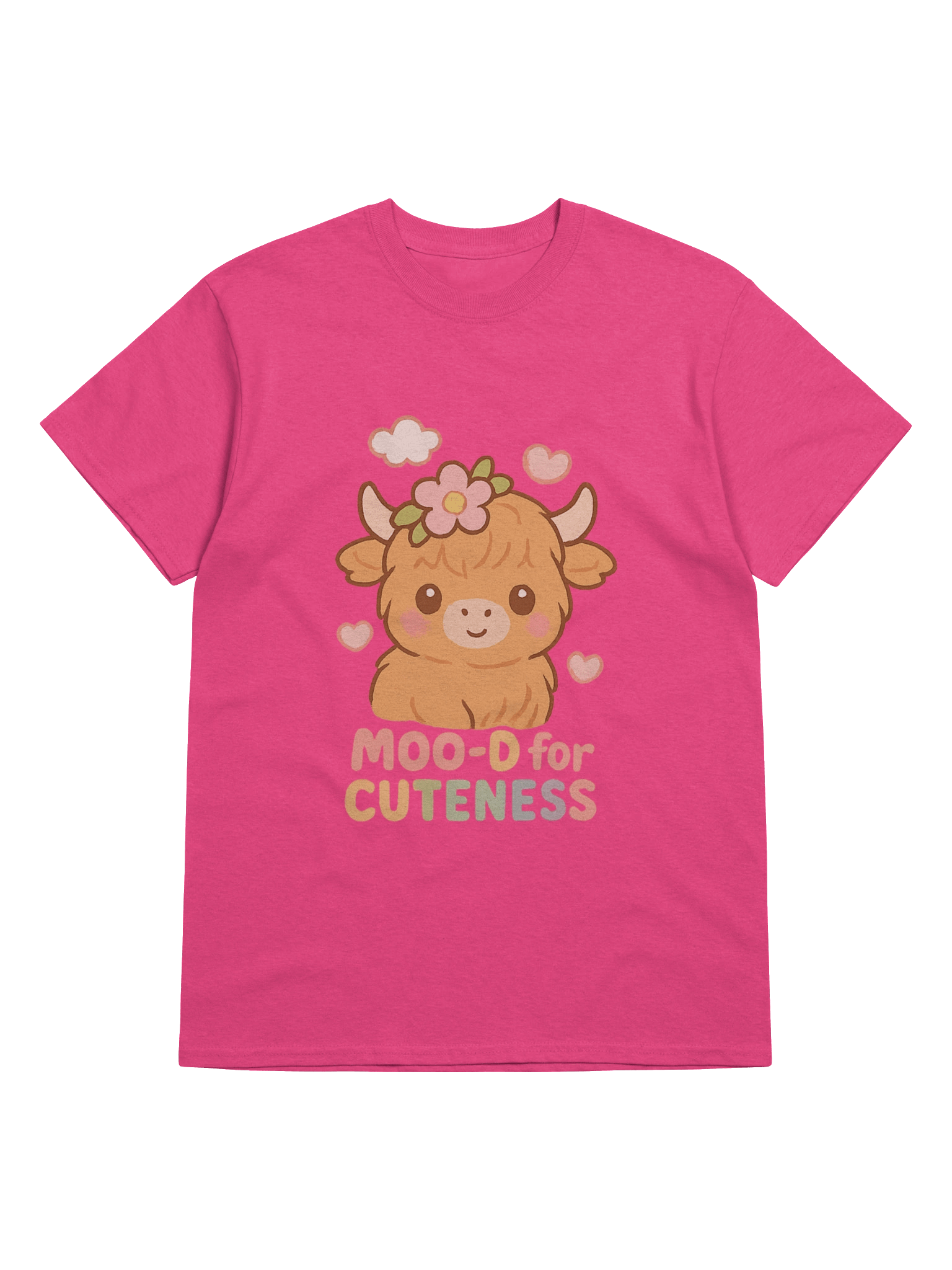 Moo-d for Cuteness Adult T-Shirt product image (53)