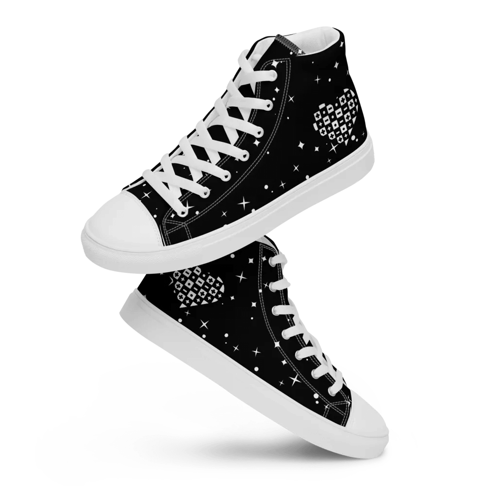 Mens High-Top Sneakers (Checkered Heart) product image (8)
