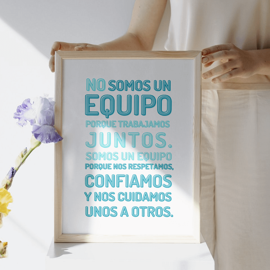 Cartel Motivacional para Equipos de Trabajo | Descargable PDF | TCAE, Enfermería, Personal Sanitario | Decoración Hogar y Hospital product image (1)