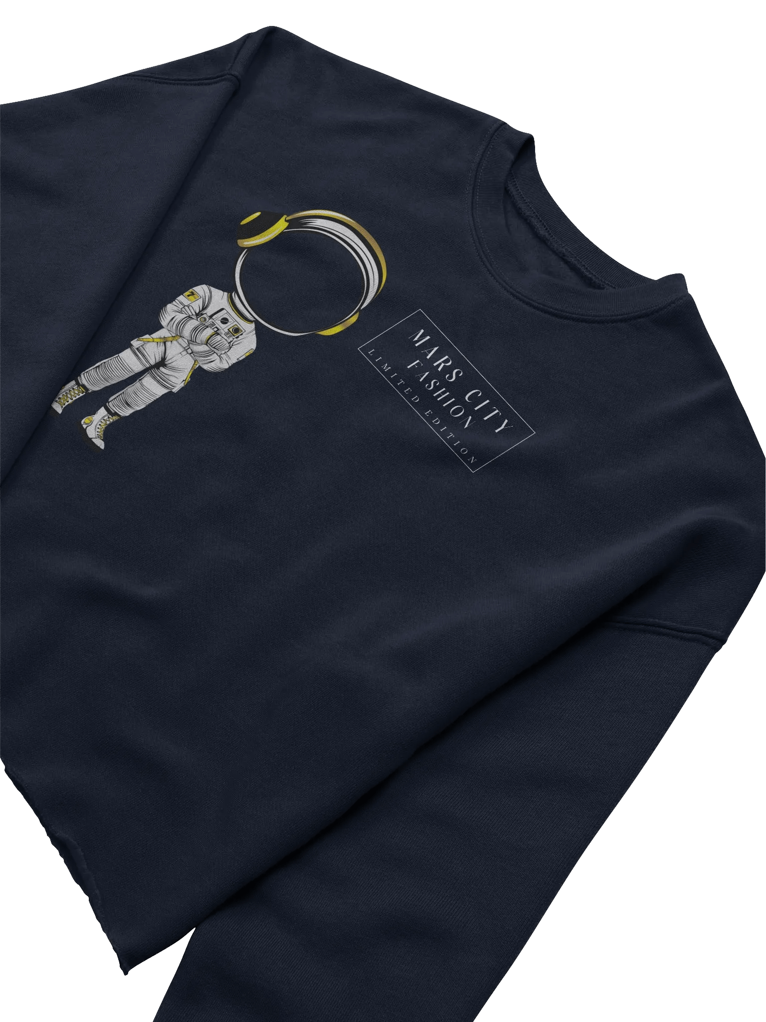 MARS CITY FASHION CROPPED SWEATSHIRT WITH WHITE ASTRONAUT product image (5)