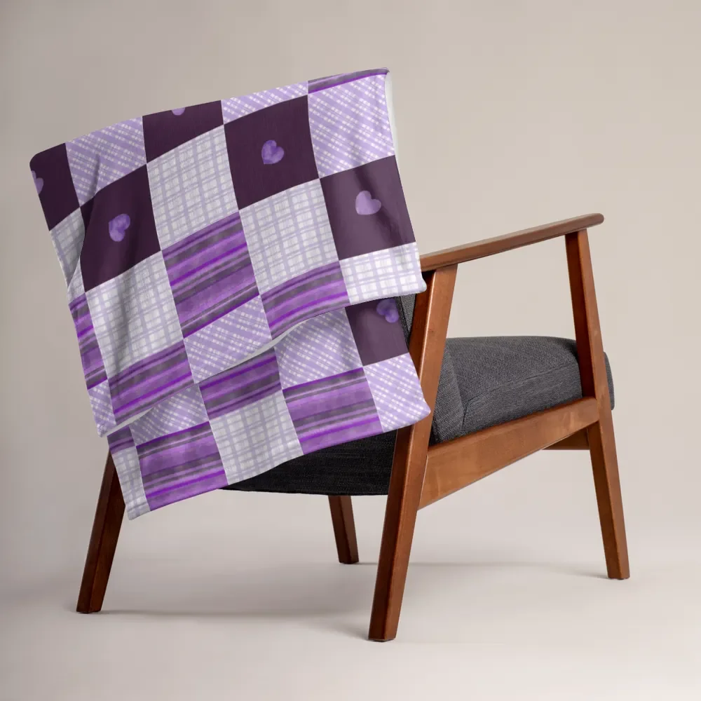 Tranquil Purple Patchwork: Custom Throw Blanket product image (3)
