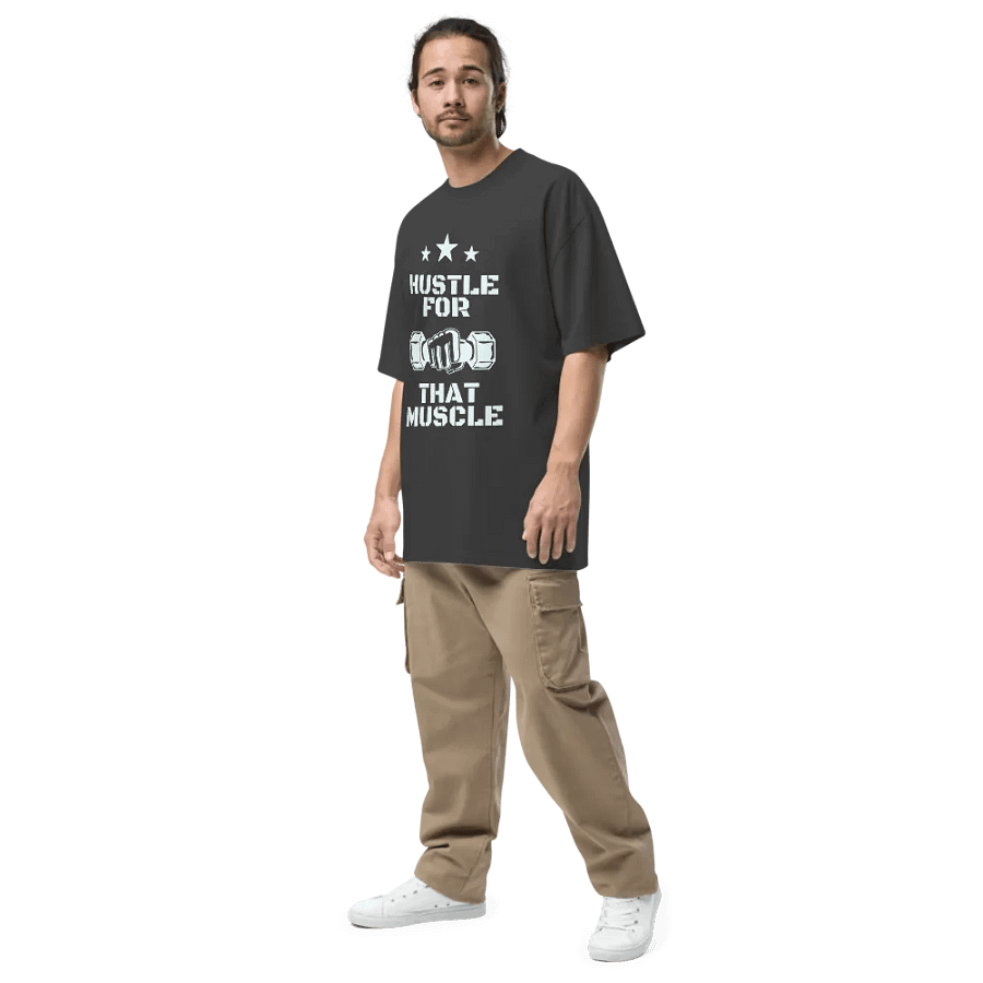 Hustle for that muscle oversized fit t-shirt product image (7)