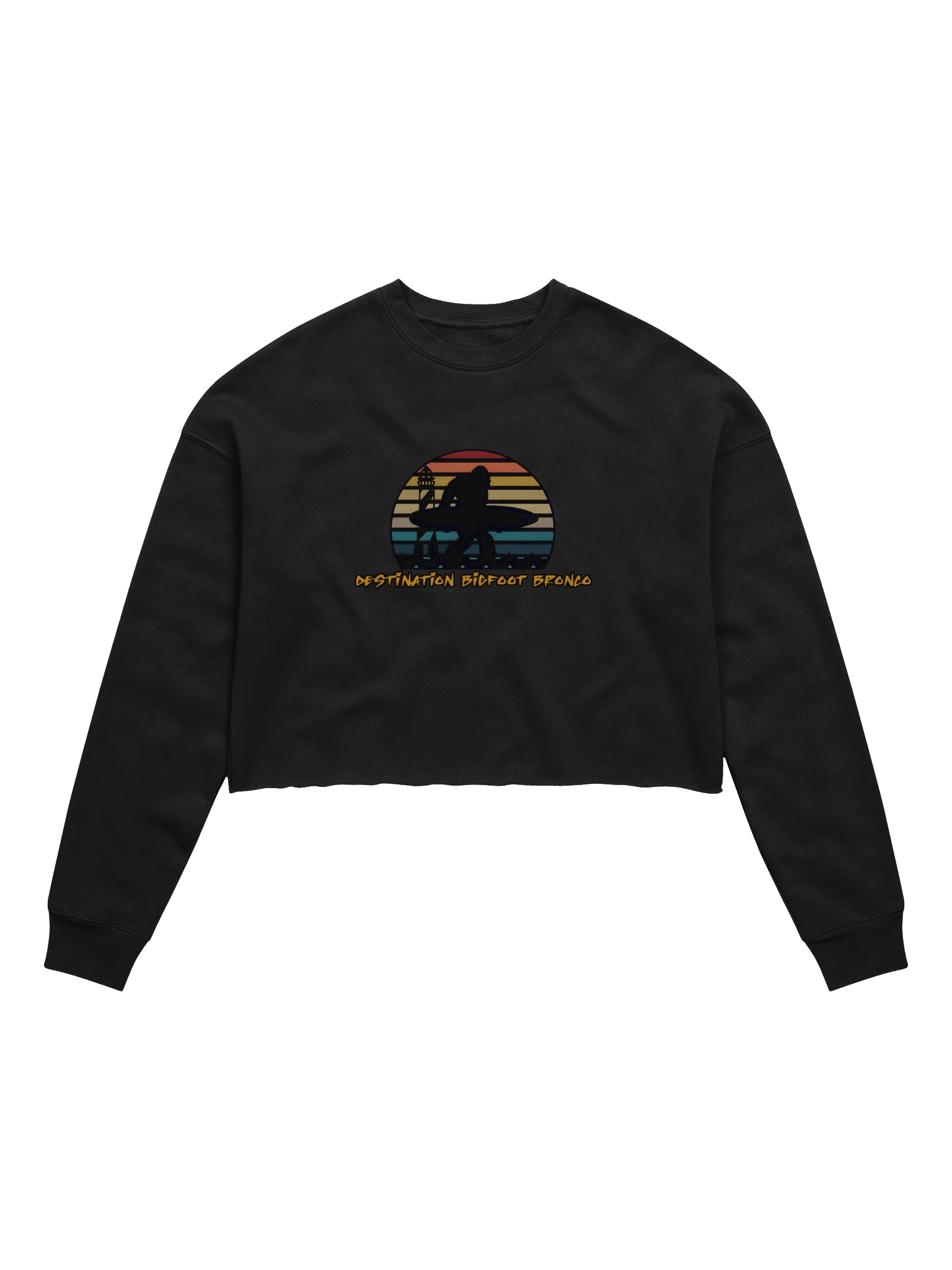Destination Bigfoot Bronco Classic Logo Bella+Canvas Women's Fleece Crop Sweatshirt (Multiple Colors Available) product image (2)