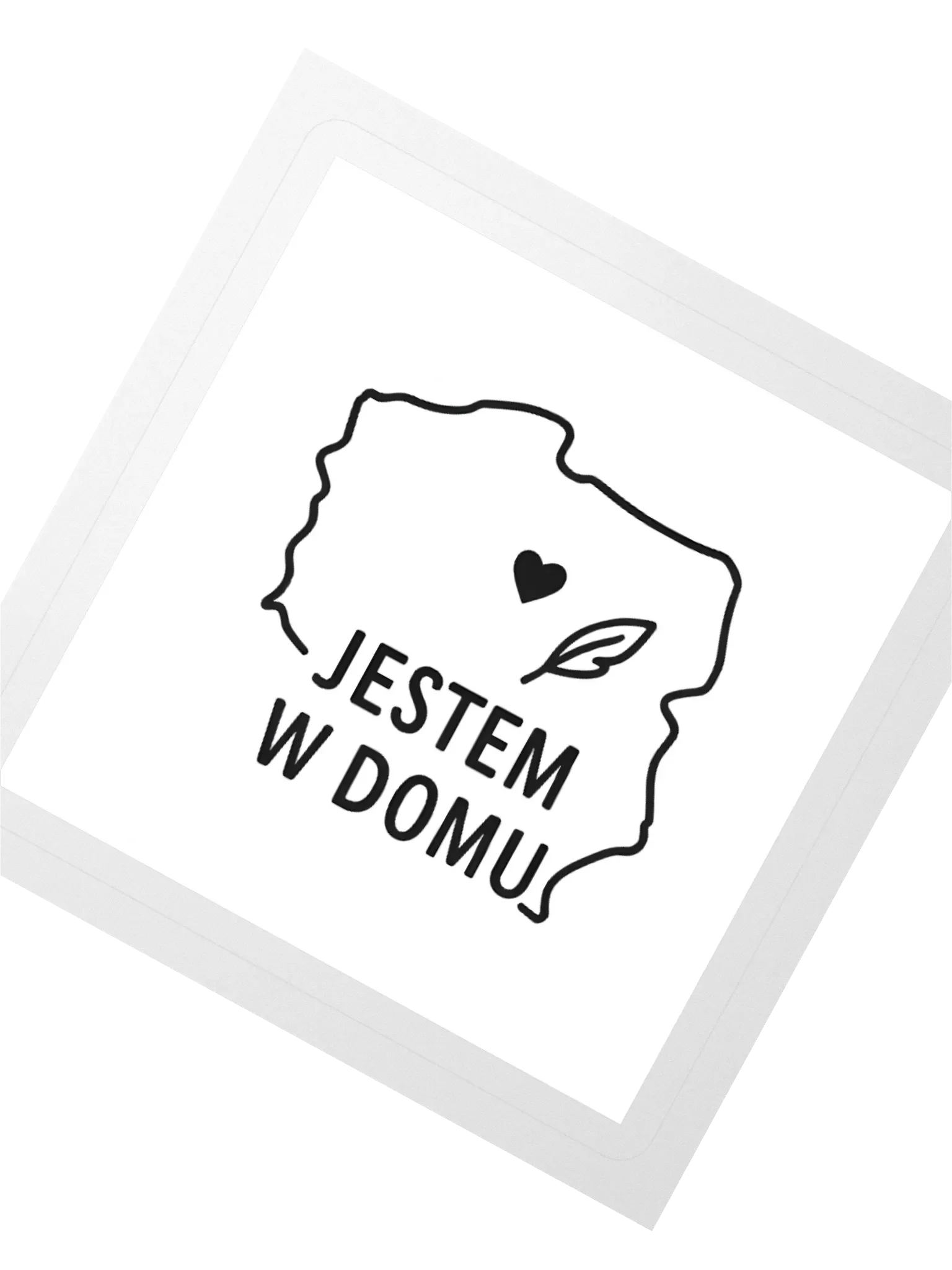 Jestem w Domu Poland Map Heart Sticker product image (5)