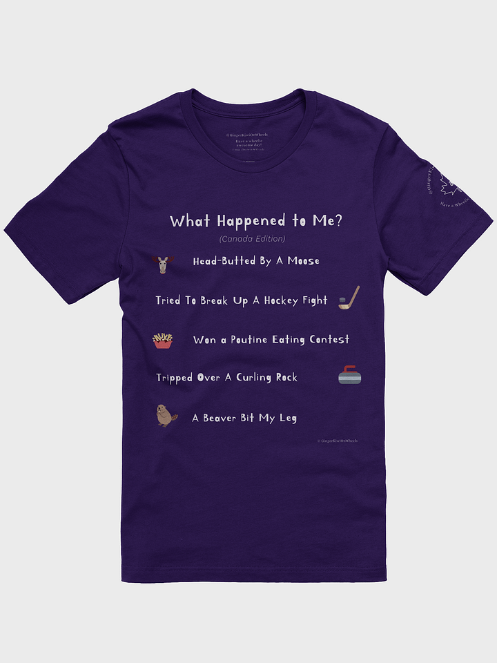 WHAT HAPPENED TO ME ? (Canadian Edition): Super Soft T-shirt, Purple product image (1)