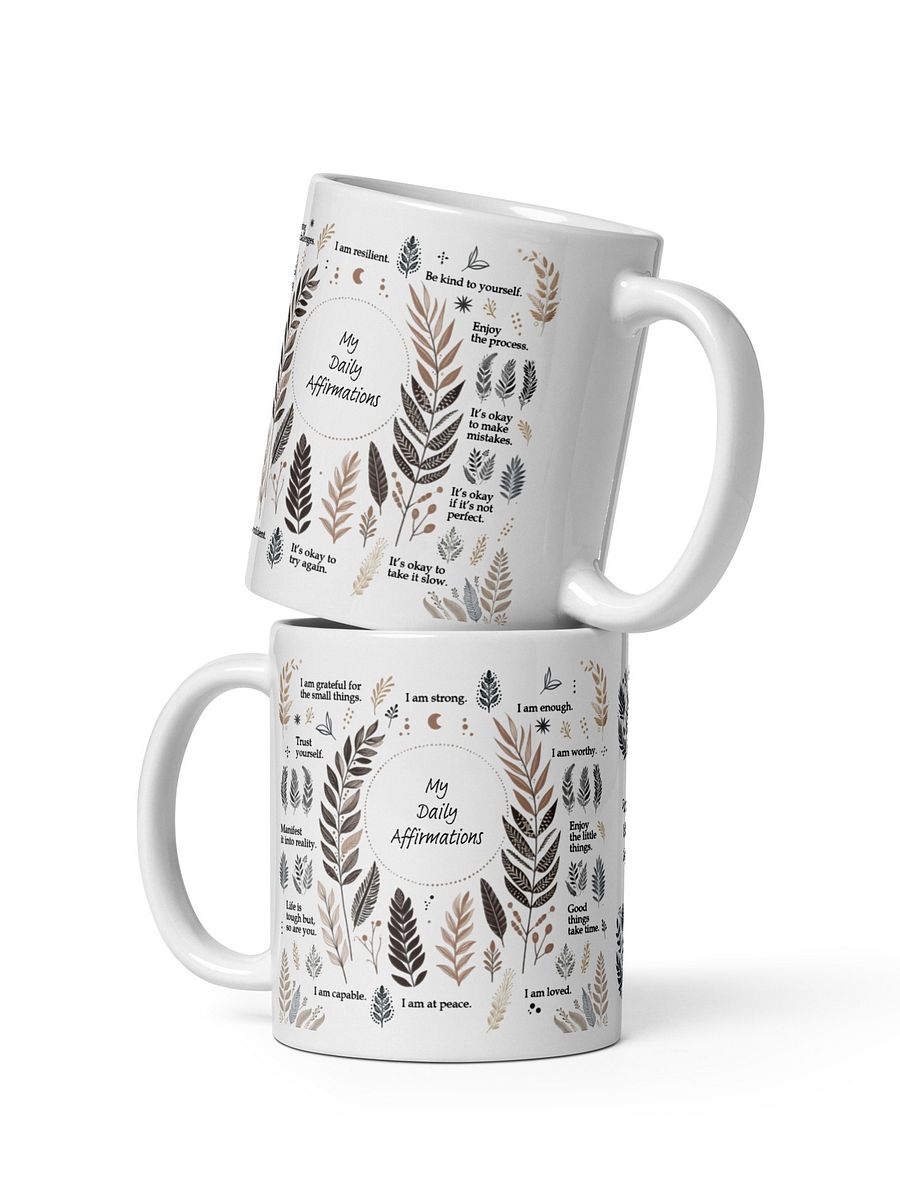 Daily Affirmations White Glossy Ceramic Mug product image (5)