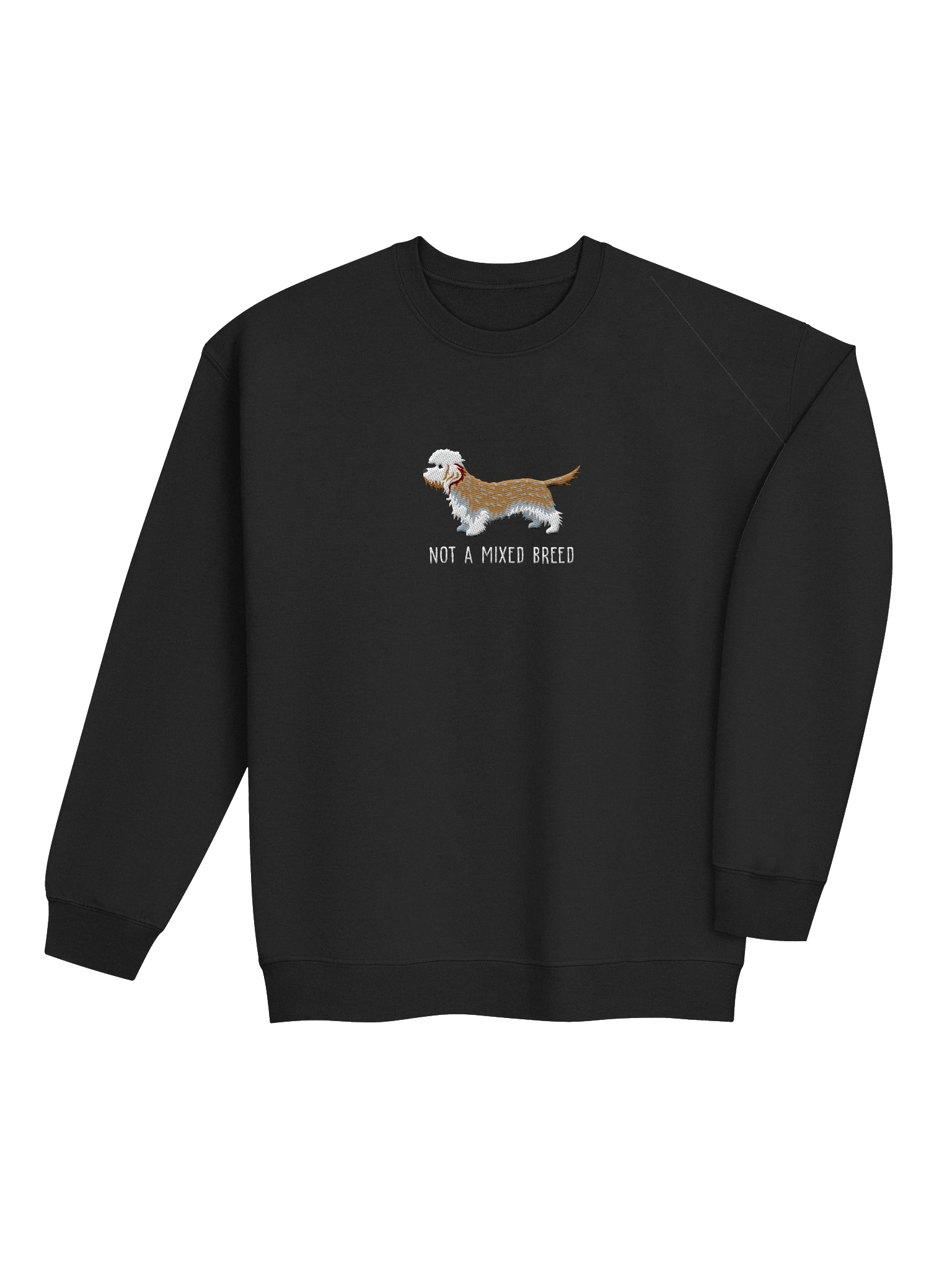 Not a Mixed Breed Sweatshirt (Embroidered) of a Dandie Dinmont Terrier(Mustard) product image (19)