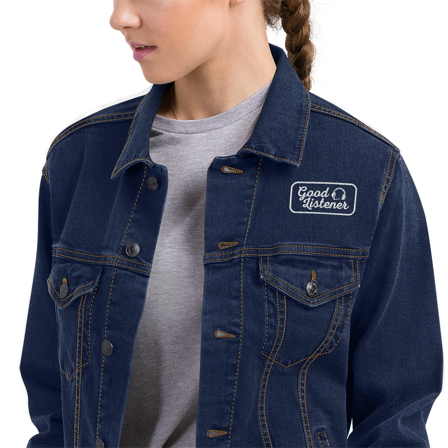 Good Listener Embroidered Jean Jacket product image (1)