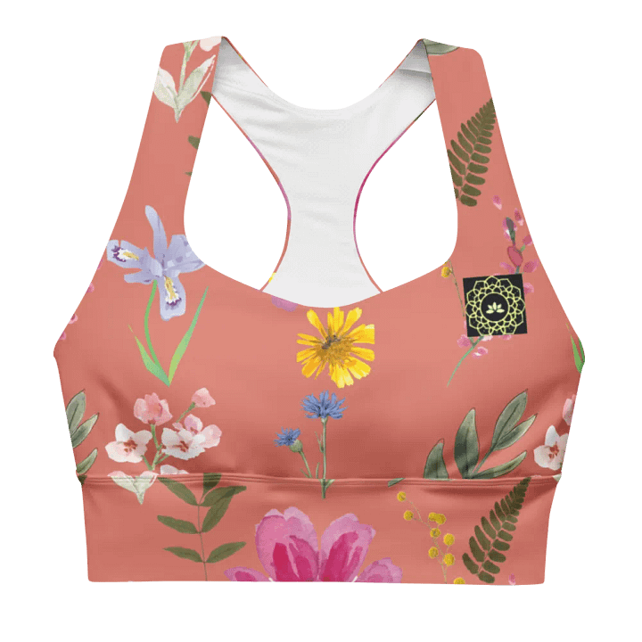 All-over floral print Longline Sports bra product image (1)