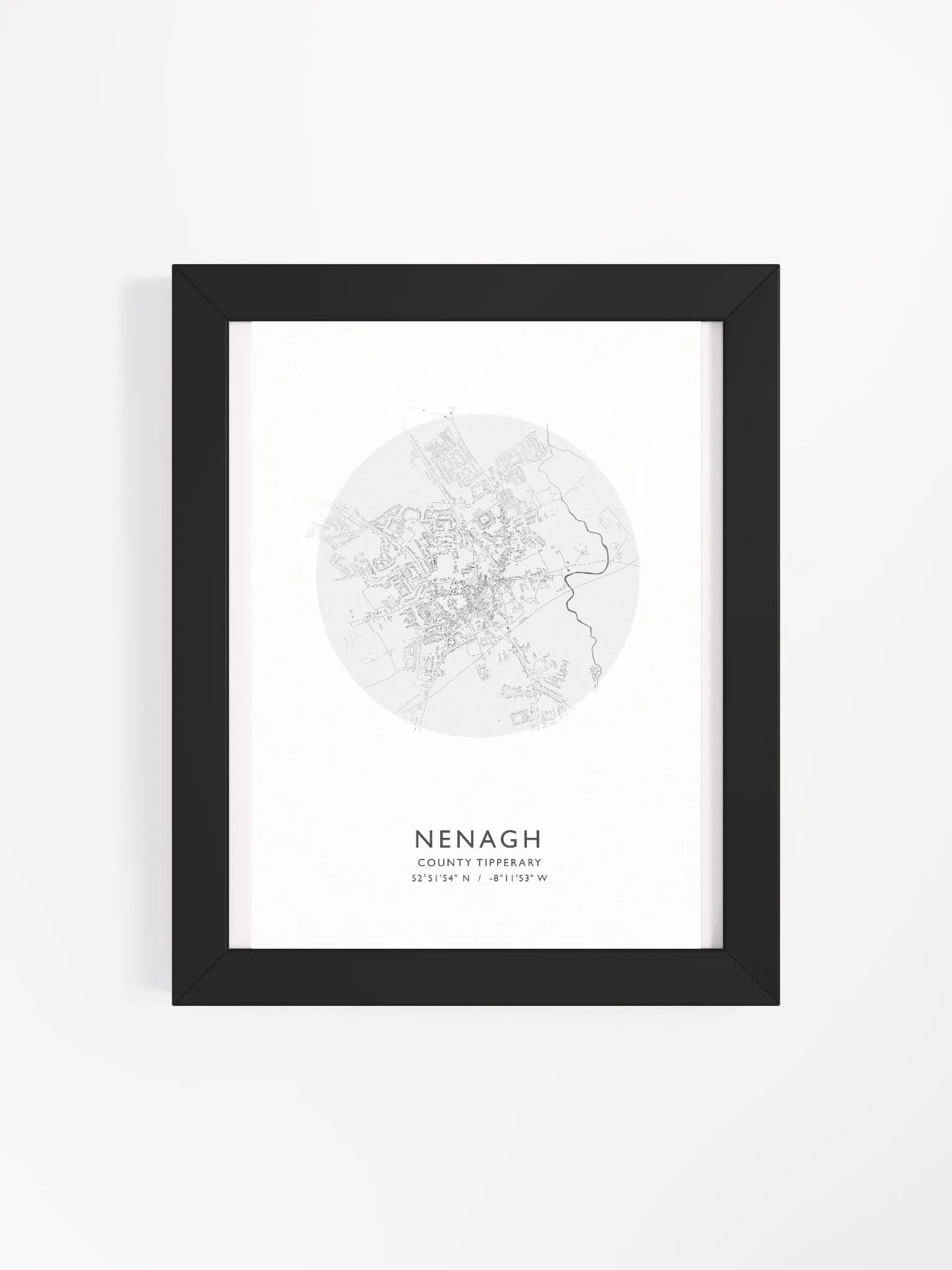Nenagh: Framed Map (Circular) product image (1)